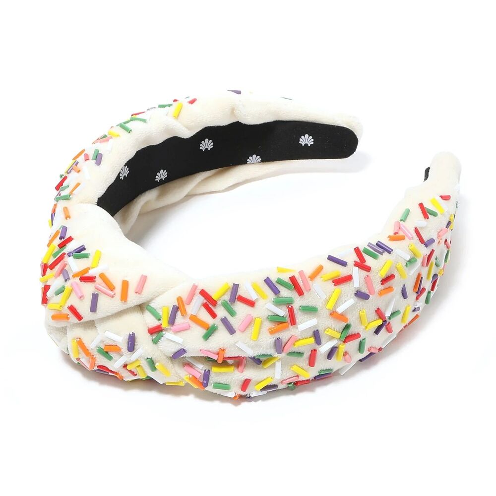 LELE SADOUGHI Buttercream Birthday Cake Knotted Headband Confetti Sprinkles